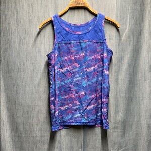 Ivivva Lululemon Blue and Pink Patterned Tank Top size 14